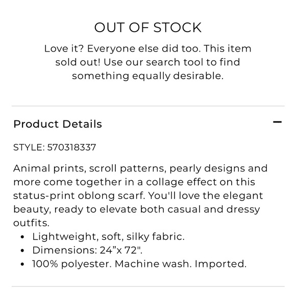 Chico’s Elevated Status-Print Oblong Scarf - Brand New with Tags NWT - Picture 8 of 8